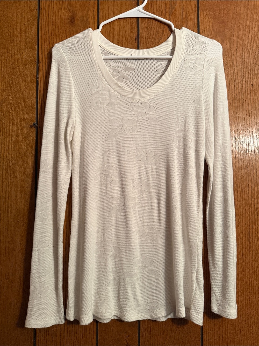 Maurice Long-Sleeve Floral Texture Knit Top